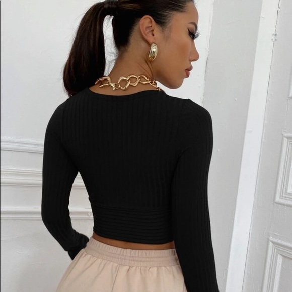 Solid Ribbed Tee - Picture 3 of 6